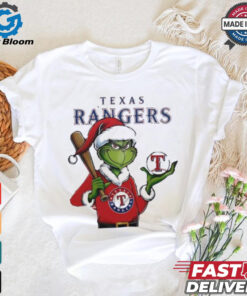 Grinch Santa X Texas Rangers Merry Christmas shirt