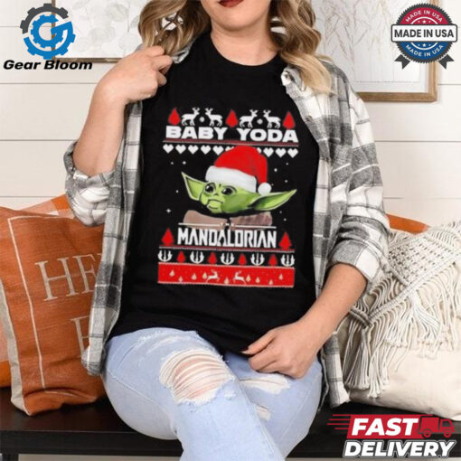Grogu Santa the Mandalorian Merry Christmas shirt