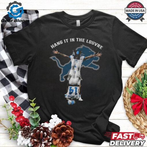 Hang It In The Louvre St Brown Detroit Lions T Shirt