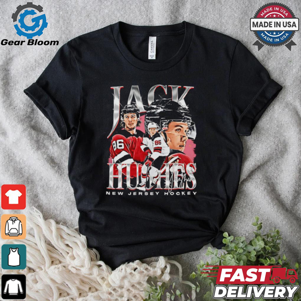 Jack Hughes New Jersey Devils Hockey 2024 signature shirt Jack Hughes New Jersey Devils Hockey 2024 signature shirt