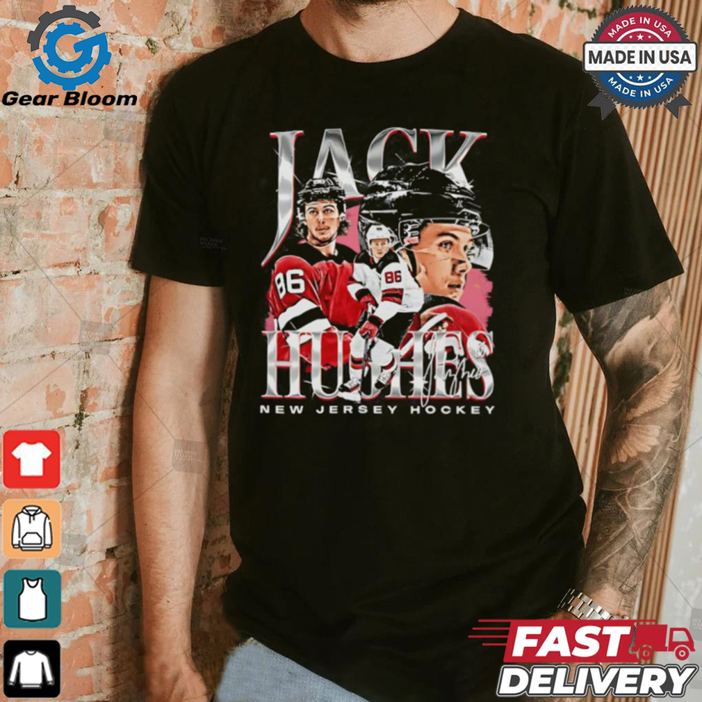 Jack Hughes New Jersey Devils Hockey 2024 signature shirt Jack Hughes New Jersey Devils Hockey 2024 signature shirt