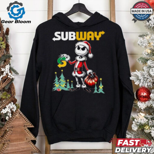 Jack Skellington subway Ho Ho Ho Christmas shirt