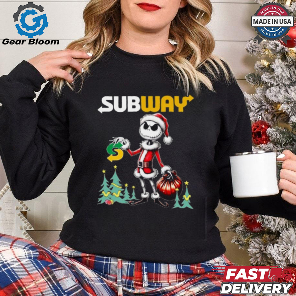 Jack Skellington subway Ho Ho Ho Christmas shirt Jack Skellington subway Ho Ho Ho Christmas shirt
