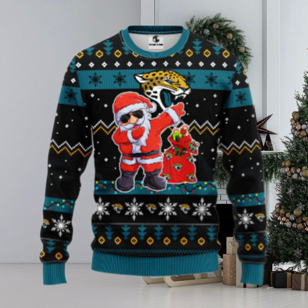 Jacksonville Jaguars Dabbing Santa Claus Ugly Christmas Sweater Jacksonville Jaguars Dabbing Santa Claus Ugly Christmas Sweater