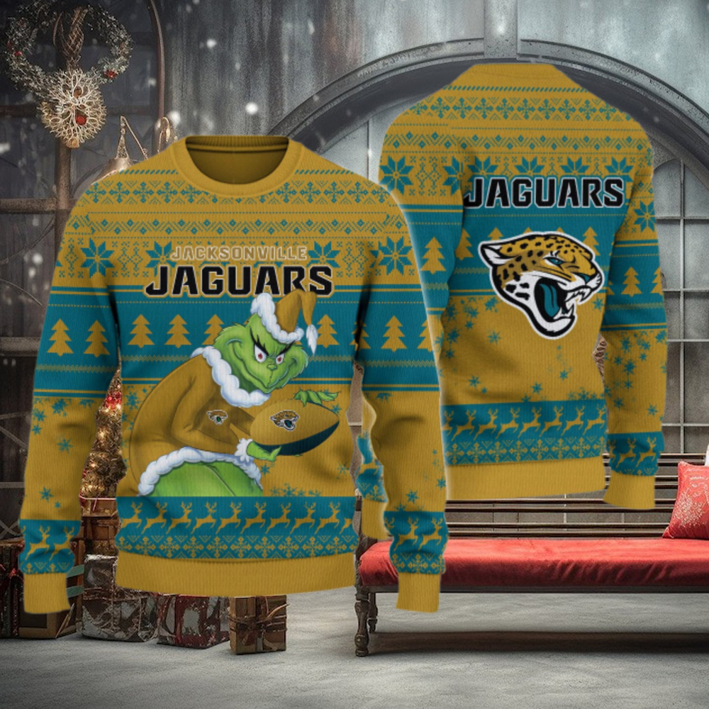 Jacksonville Jaguars Grinch Ugly Christmas Sweater Jacksonville Jaguars Grinch Ugly Christmas Sweater