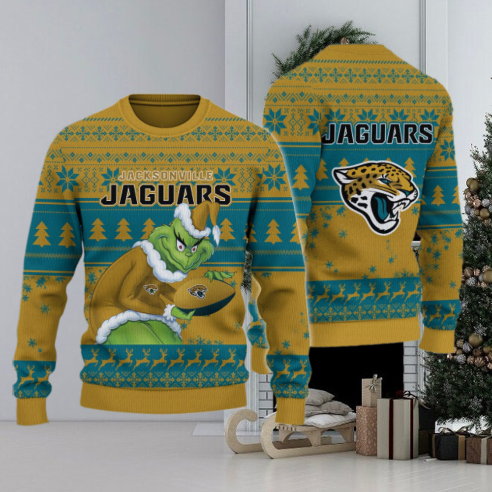 Jacksonville Jaguars Grinch Ugly Christmas Sweater Jacksonville Jaguars Grinch Ugly Christmas Sweater