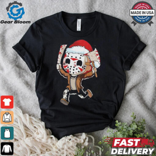 Jason Myers Friday The 13th Santa Merry Christmas Tee Shirt