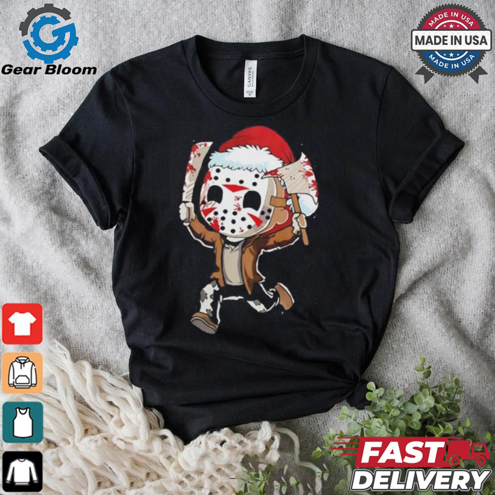 Jason Myers Friday The 13th Santa Merry Christmas Tee Shirt Jason Myers Friday The 13th Santa Merry Christmas Tee Shirt