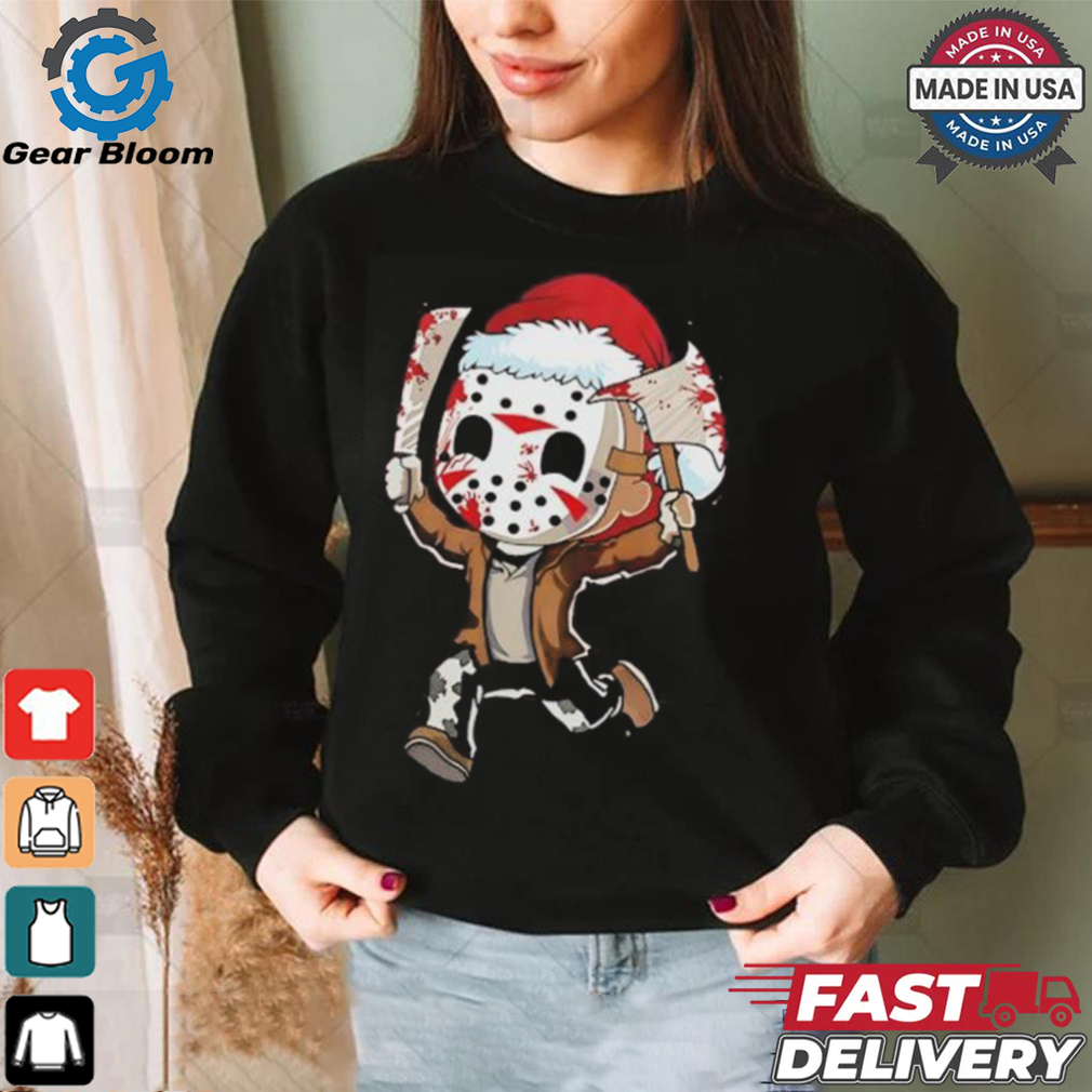 Jason Myers Friday The 13th Santa Merry Christmas Tee Shirt Jason Myers Friday The 13th Santa Merry Christmas Tee Shirt