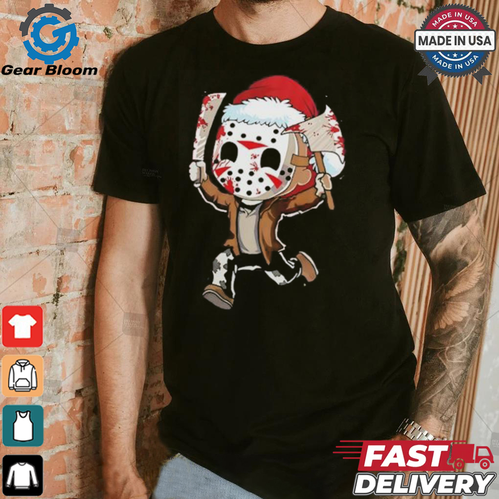 Jason Myers Friday The 13th Santa Merry Christmas Tee Shirt Jason Myers Friday The 13th Santa Merry Christmas Tee Shirt