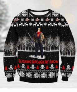 Jason Voorhees Slashing Ugly Sweater