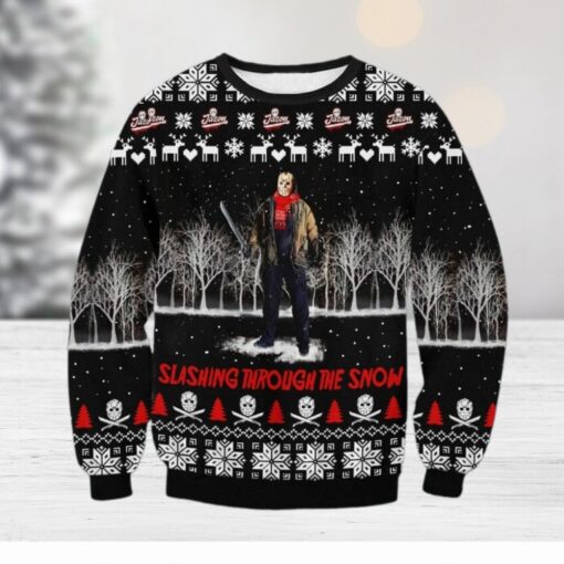 Jason Voorhees Slashing Ugly Sweater