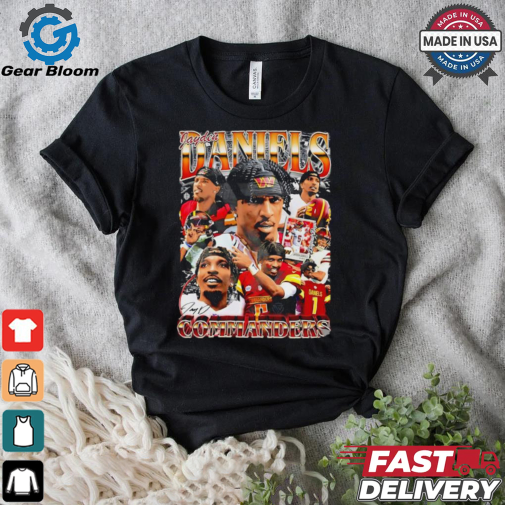 Jayden Daniels Washington Commanders Football signature graphic shirt Jayden Daniels Washington Commanders Football signature graphic shirt