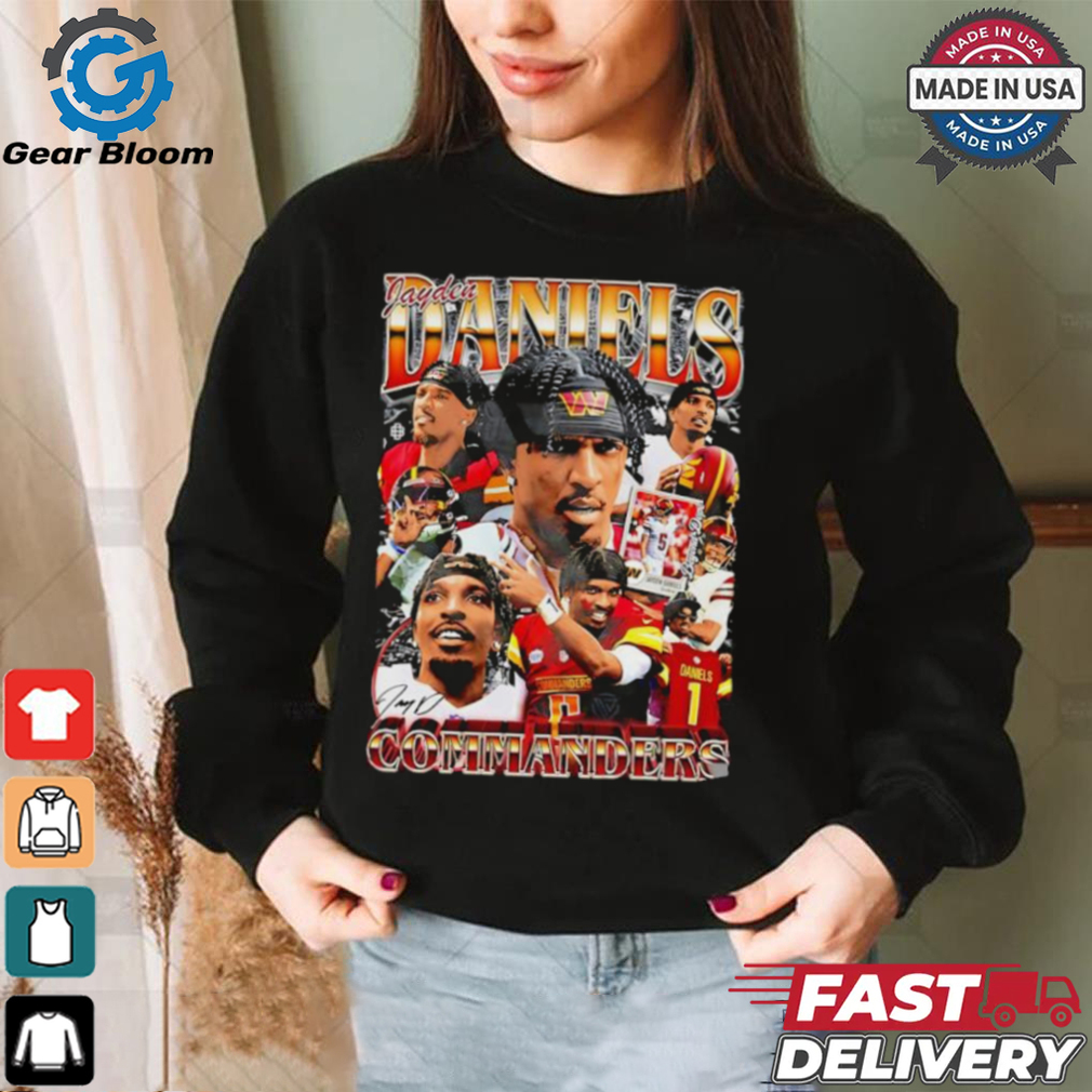 Jayden Daniels Washington Commanders Football signature graphic shirt Jayden Daniels Washington Commanders Football signature graphic shirt