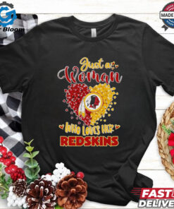 Just a woman who loves her Redskins hearts shirt