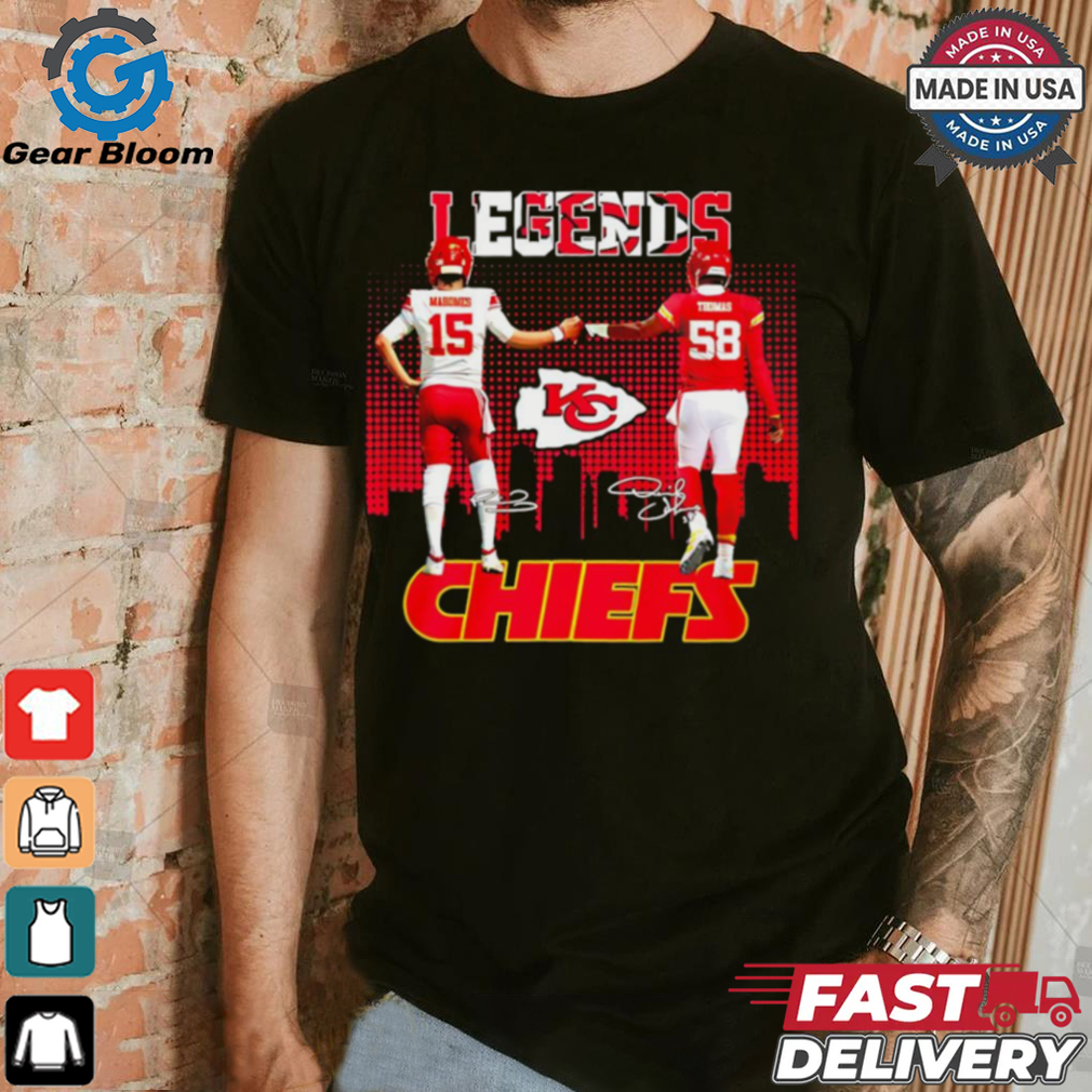 Kansas City Chiefs Mahomes and Thomas skyline shirt Kansas City Chiefs Mahomes and Thomas skyline shirt