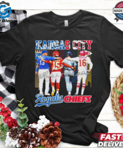 Kansas City Royals Salvador Perez, George Brett X Kansas City Chiefs Patrick Mahomes, Len Dawson Shirt