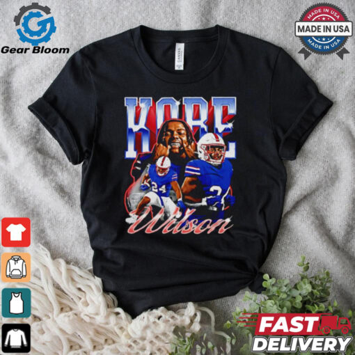 Kobe Wilson No. 24 SMU Mustangs graphic shirt