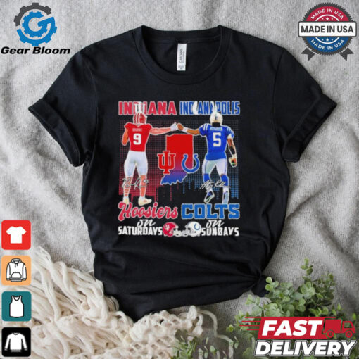 Kurtis Rourke Indiana Hoosiers On Saturdays X Anthony Richardson Indianapolis Colts On Sundays Shirt