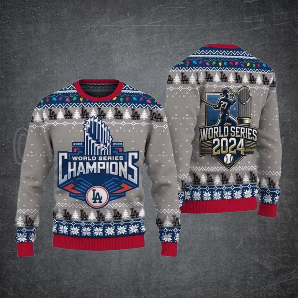 LA Dodgers World Series 2024 Ugly Christmas Sweater LA Dodgers World Series 2024 Ugly Christmas Sweater