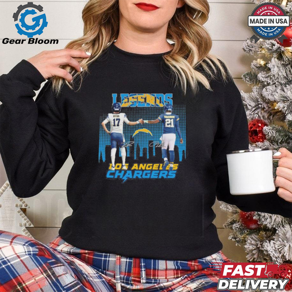 Legends Philip Rivers And Ladainian Tomlinson Los Angeles Chargers Shirt Legends Philip Rivers And Ladainian Tomlinson Los Angeles Chargers Shirt