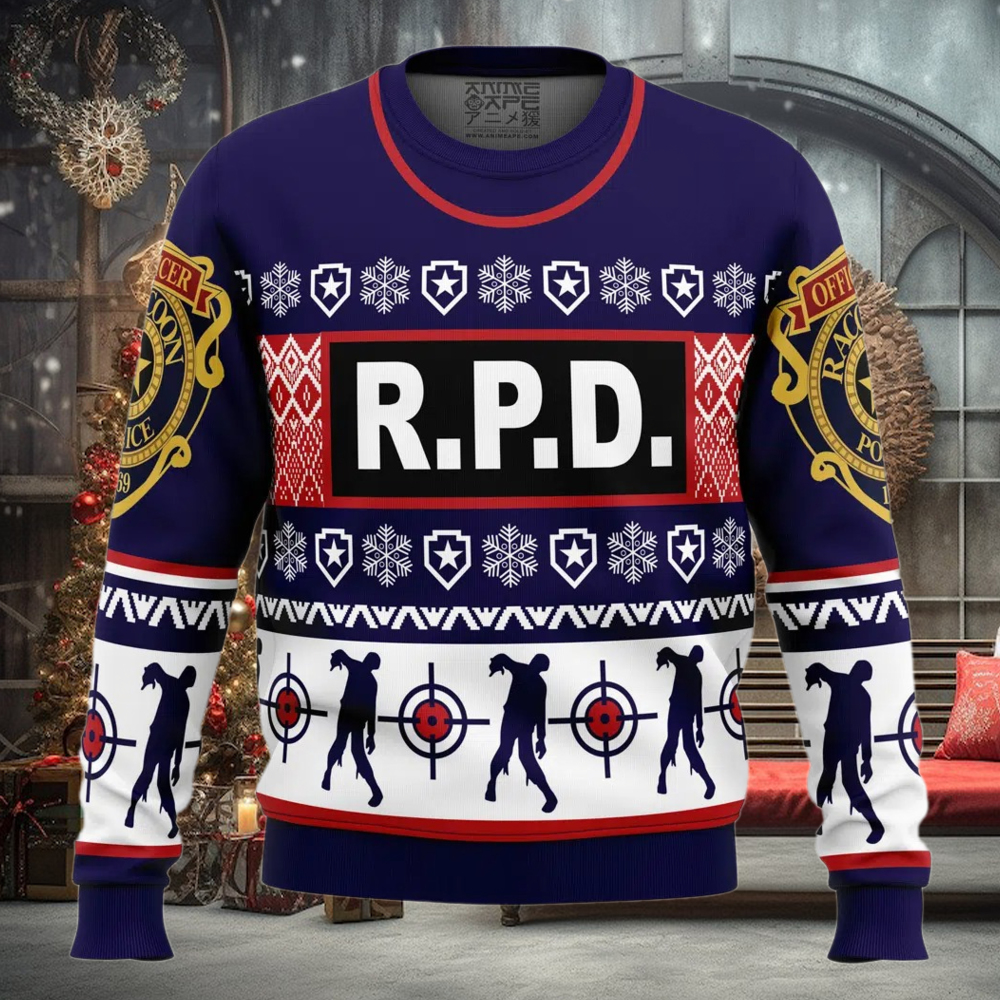 Leon Kennedy Bad Things Dead by Daylight Ugly Christmas Sweater Leon Kennedy Bad Things Dead by Daylight Ugly Christmas Sweater