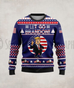 Let’s Go Brandon FJB Trump Eagle Christmas Sweater – Unisex Funny Winter Holiday Ugly Christmas Sweater