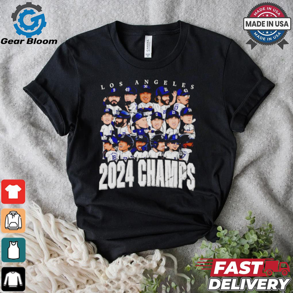 Los Angeles Baseball 2024 World Champs team players cartoon shirt Los Angeles Baseball 2024 World Champs team players cartoon shirt