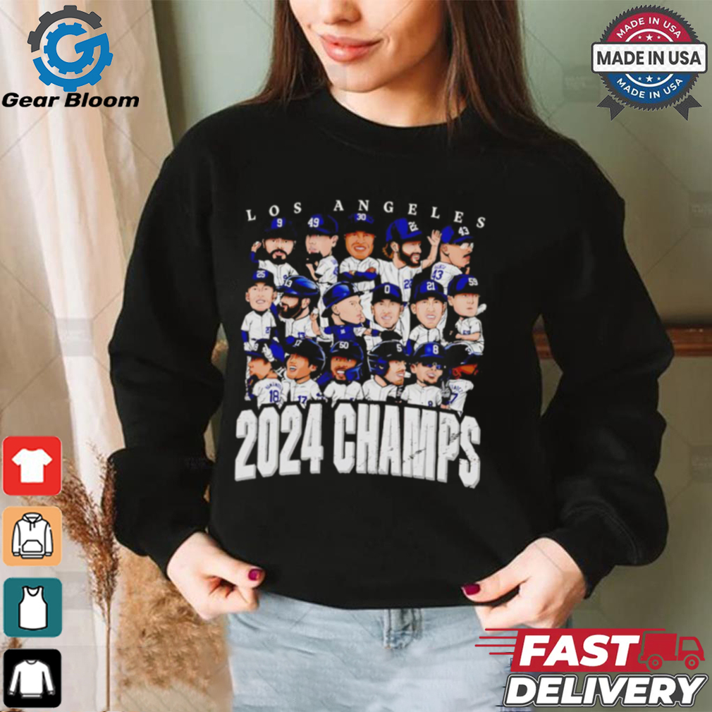 Los Angeles Baseball 2024 World Champs team players cartoon shirt Los Angeles Baseball 2024 World Champs team players cartoon shirt
