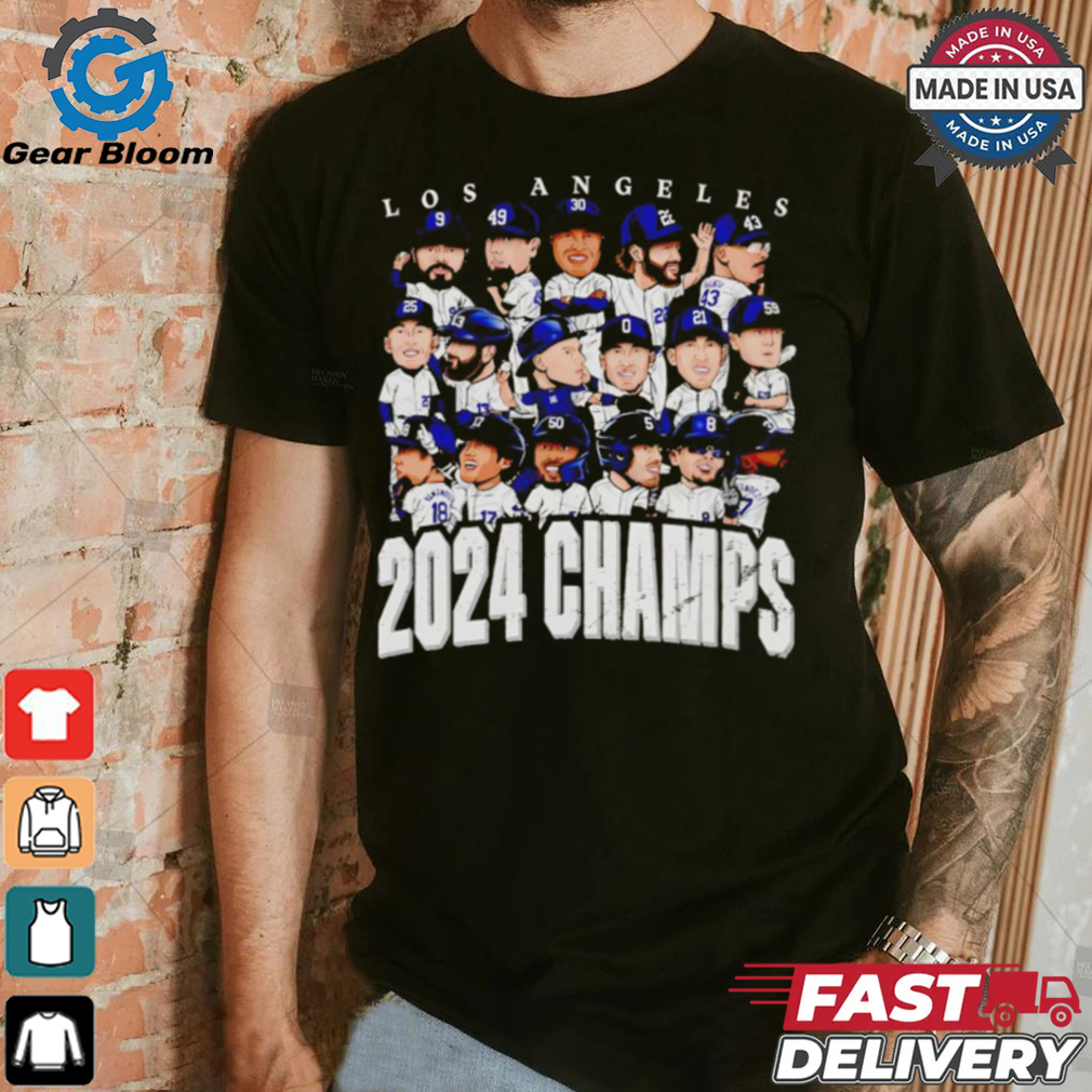 Los Angeles Baseball 2024 World Champs team players cartoon shirt Los Angeles Baseball 2024 World Champs team players cartoon shirt