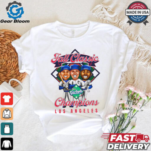 Los Angeles Dodgers Throwback Fall Classic Champions caricature shirt