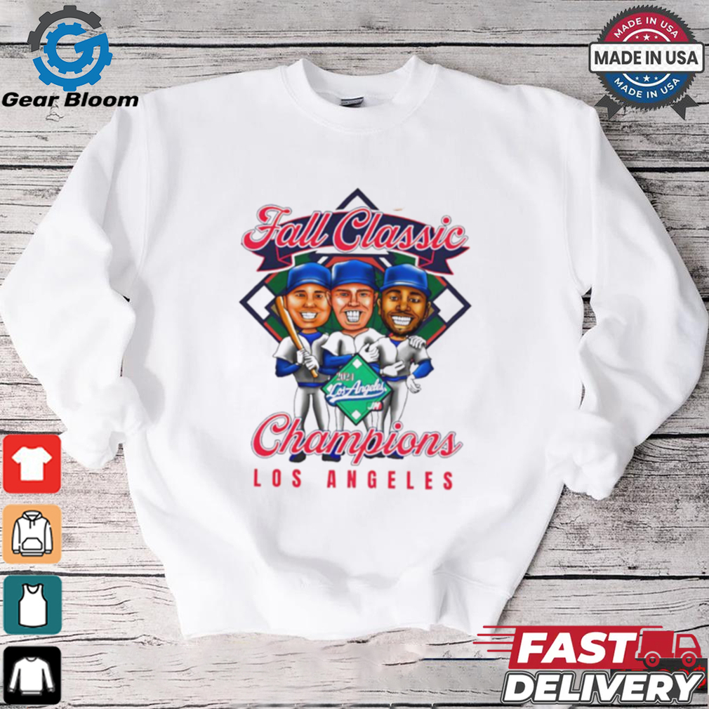 Los Angeles Dodgers Throwback Fall Classic Champions caricature shirt Los Angeles Dodgers Throwback Fall Classic Champions caricature shirt