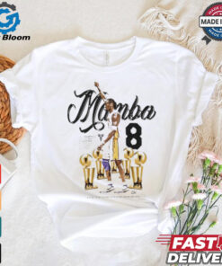Mamba Kobe Bryant 8 Los Angeles Lakers trophy shirt