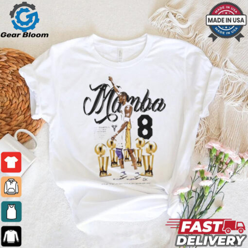 Mamba Kobe Bryant 8 Los Angeles Lakers trophy shirt