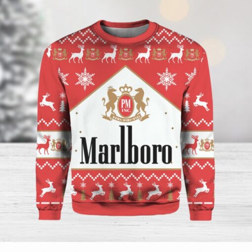 Marlboro Black Menthol Cigarette Ugly Christmas Sweater