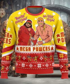 Mega Powers Macho Man and Hulk Hogan Ugly Christmas Sweater