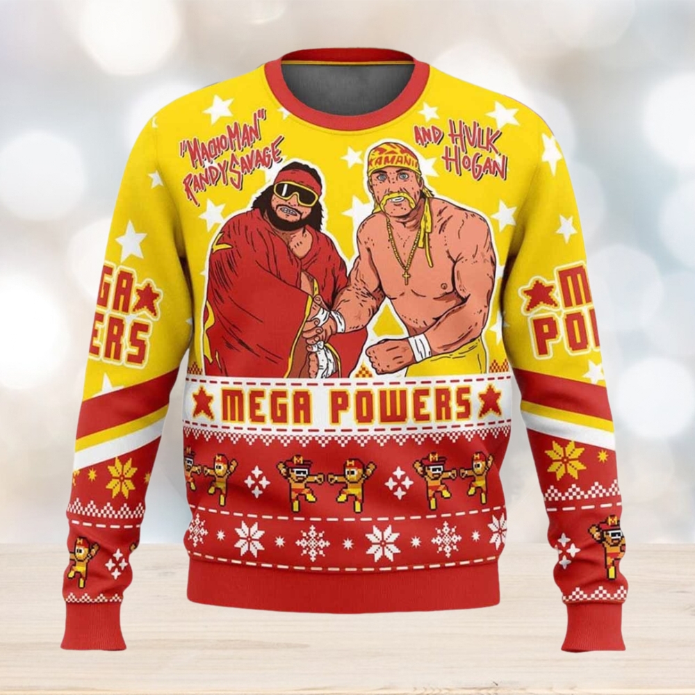 Mega Powers Macho Man and Hulk Hogan Ugly Christmas Sweater Mega Powers Macho Man and Hulk Hogan Ugly Christmas Sweater