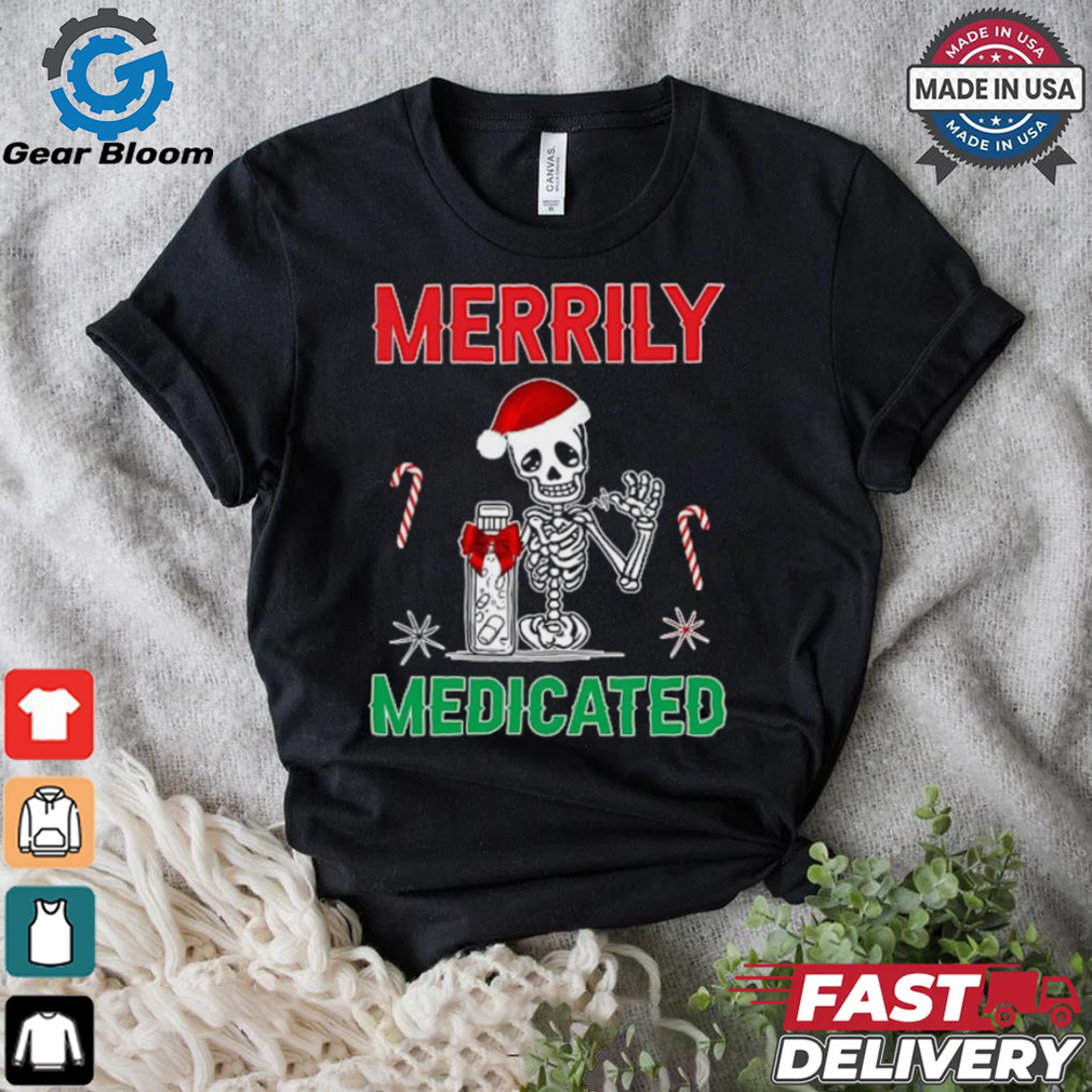 Merrily Medicated Retro Sarcasm Chronic Pain T Shirt Merrily Medicated Retro Sarcasm Chronic Pain T Shirt