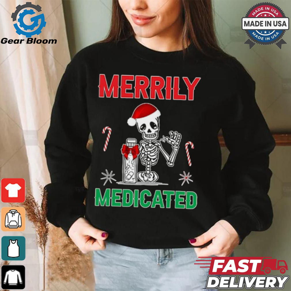 Merrily Medicated Retro Sarcasm Chronic Pain T Shirt Merrily Medicated Retro Sarcasm Chronic Pain T Shirt