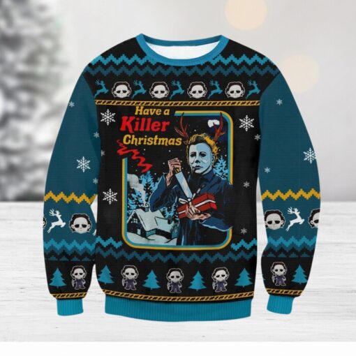 Micheal Myers Killer Christmas Ugly Sweater