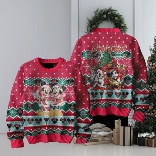 Mickey Mouse Christmas On Main Street Ugly Sweater