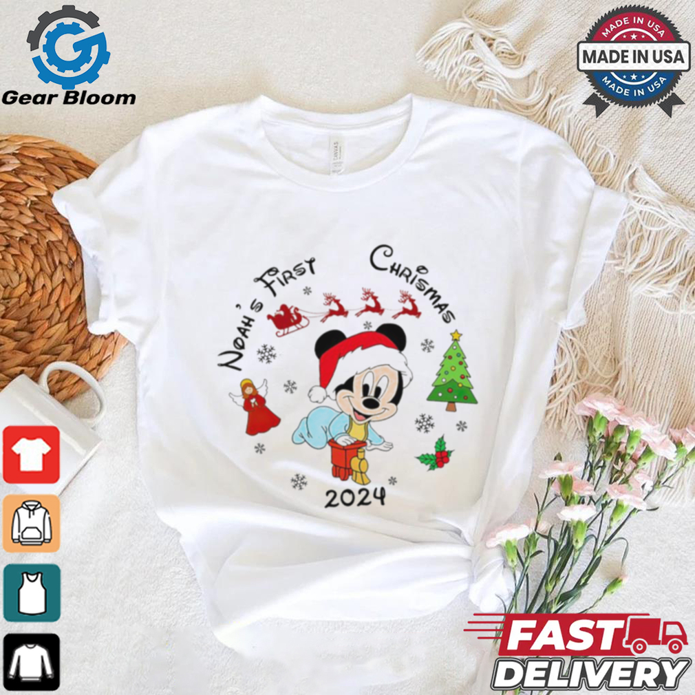 Mickey Mouse Personalized Baby First Christmas shirt Mickey Mouse Personalized Baby First Christmas shirt