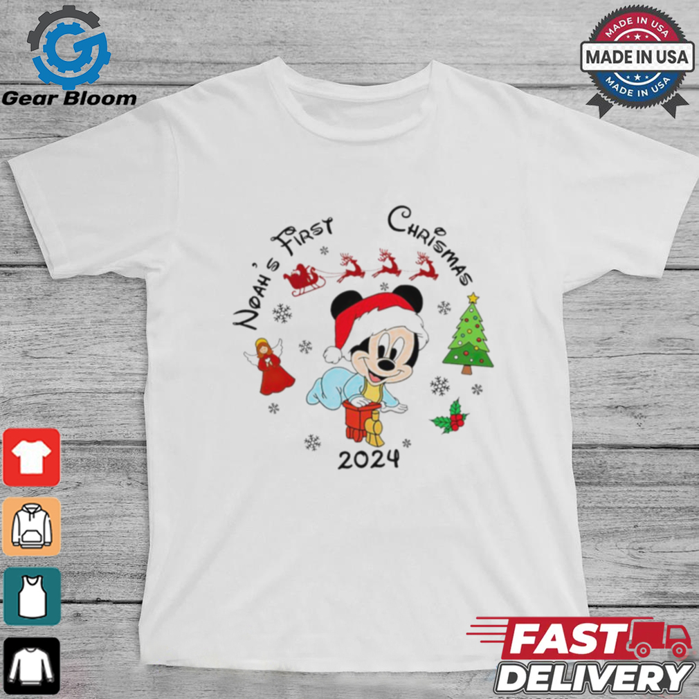 Mickey Mouse Personalized Baby First Christmas shirt Mickey Mouse Personalized Baby First Christmas shirt