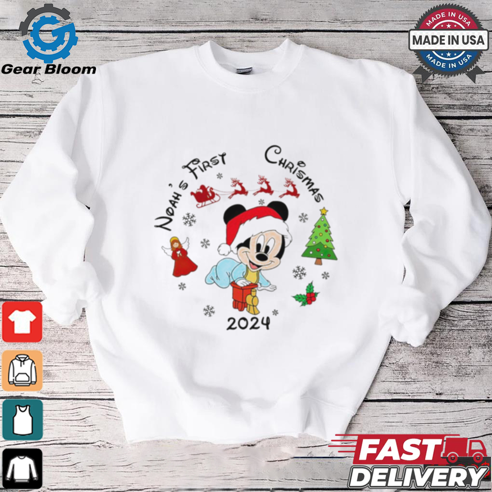 Mickey Mouse Personalized Baby First Christmas shirt Mickey Mouse Personalized Baby First Christmas shirt