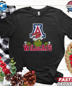 NCAA Arizona Wildcats Logo Football Grinch Christmas T Shirt