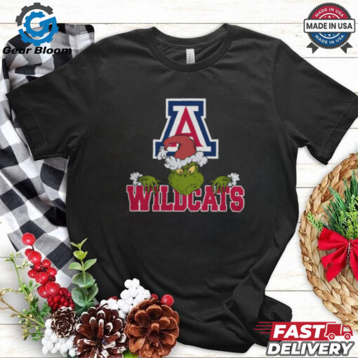 NCAA Arizona Wildcats Logo Football Grinch Christmas T Shirt