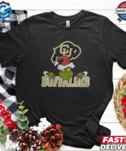 NCAA Colorado Buffaloes Logo Football Grinch Christmas T Shirt