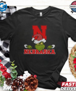 NCAA Nebraska Cornhuskers Logo Football Grinch Christmas T Shirt