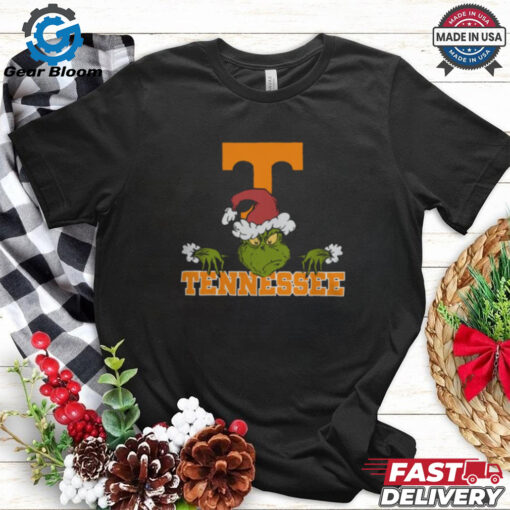 NCAA Tennessee Volunteers Logo Football Grinch Christmas T Shirt