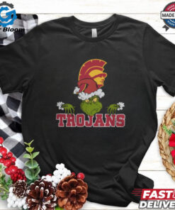 NCAA USC Trojans Logo Football Grinch Christmas T Shirt